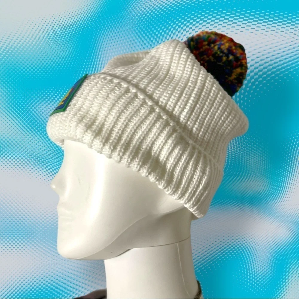 NWOT LOVE YOUR MELON SUPERHERO POM BEANIE